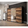 Obrazek Szafa Old Wood T1 250 Czarny/Old Style/Lustro