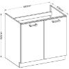 Obrazek Szafka kuchenna Wiktoria Chamonix/Legno 80ZL 2F BB
