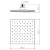 Obrazek Deszczownica kwadratowa Lugo 20 cm