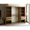 Obrazek Szafa Lamelo 2 250 Dąb Artisan/Czarny/Lustro