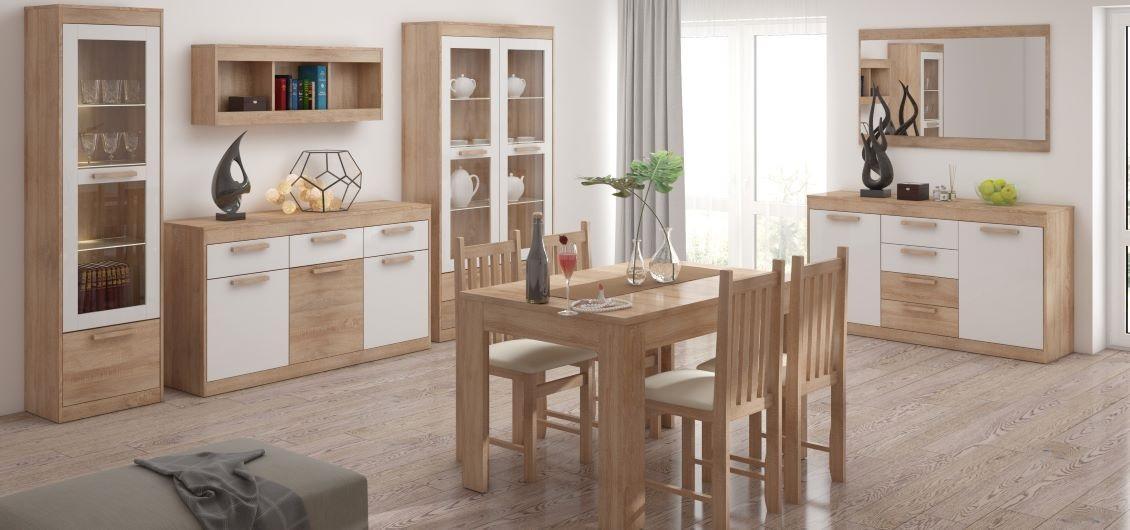 System Maximus sonoma jasna/biały połysk