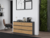 Obrazek Komoda Umo P6 140 antracyt/dąb artisan