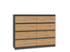 Obrazek Komoda Umo P8 120 antracyt/dąb artisan