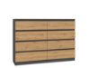 Obrazek Komoda Umo P8 140 antracyt/dąb artisan