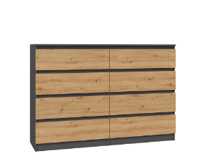 Obrazek Komoda Umo P8 140 antracyt/dąb artisan