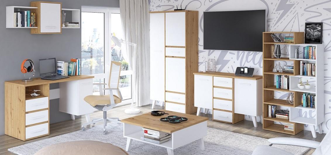 System Nordis dąb artisan/biały