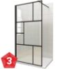 Obrazek Ścianka WALK-IN NOTTE 100X195 czarna