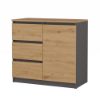 Obrazek Komoda Izydora 1 antracyt/dąb artisan