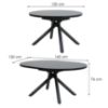 Obrazek  Stół Draco B10038-120(160)X120 czarny mat 