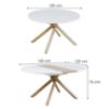 Obrazek  Stół Virgo B10038a-120(160)X120 biały/natural 