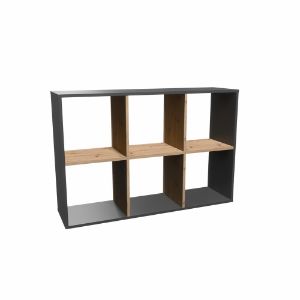 Obrazek Regał Carl 2 antracyt/dąb artisan