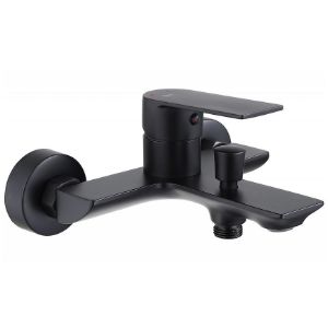 Obrazek Bateria wannowa z zestawem wannowym Rea Urban czarna