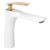 Obrazek Bateria umywalkowa Rea Orbit biało-złota 