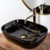 Obrazek  Umywalka nablatowa Belinda Black Marble Shiny 