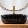 Obrazek  Umywalka nablatowa Belinda Black Marble Shiny 