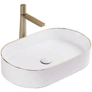 Obrazek  Umywalka nablatowa Nadia 60 Gold Edge 