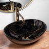 Obrazek  Umywalka nablatowa Sofia Black Marble Shiny 