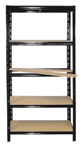 Obrazek  Regał Magazynowy Metalowy RNDU czarny 180x90x30cm – 5 półek/175kg 