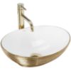 Obrazek  Umywalka nablatowa Sofia Gold Brush/White 