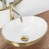 Obrazek  Umywalka nablatowa Sofia Gold Brush/White 