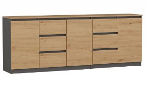 Obrazek Komoda Ant antracyt/dąb artisan