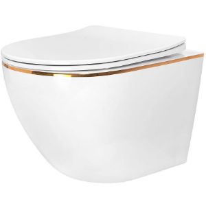 Obrazek Miska zawieszana Carlo Mini Rimless white gold