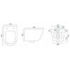Obrazek Miska zawieszana Carlo Mini Rimless white gold
