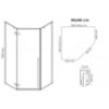Obrazek Kabina prysznicowa Diamond gold 90x90x195