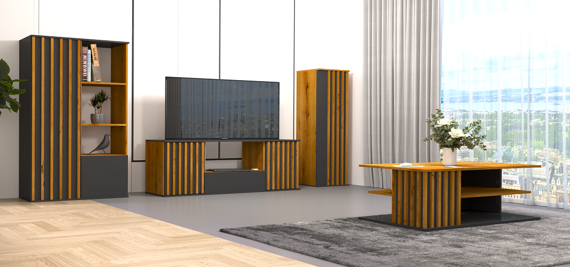 System Nairobi  Dąb Artisan/Czarny