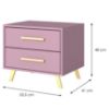 Obrazek Stolik nocny Bali 2 śliwka