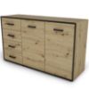Obrazek Komoda Capannoli 148 4s 2d dąb artisan/czarny 
