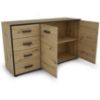 Obrazek Komoda Capannoli 148 4s 2d dąb artisan/czarny 