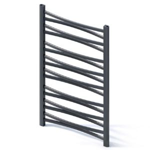 Obrazek Grzejnik łazienkowy Łezka 3D Ł3D 16/40 czarny 910x440 mm 