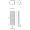 Obrazek  Grzejnik łazienkowy Łezka 3D Ł3D 22/40 czarny 1205x440 mm 
