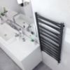 Obrazek Grzejnik łazienkowy Łezka 3D Ł3D 26/40 czarny 1435x440 mm 