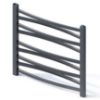 Obrazek Grzejnik łazienkowy Łezka 3D Ł3D 9/50 czarny 500x540 mm 
