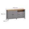 Obrazek Komoda 2D3S Melini Gray K