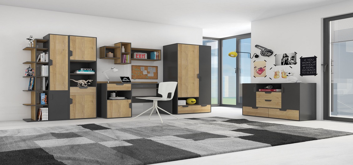 System Nano Dąb Riviera/Grafit