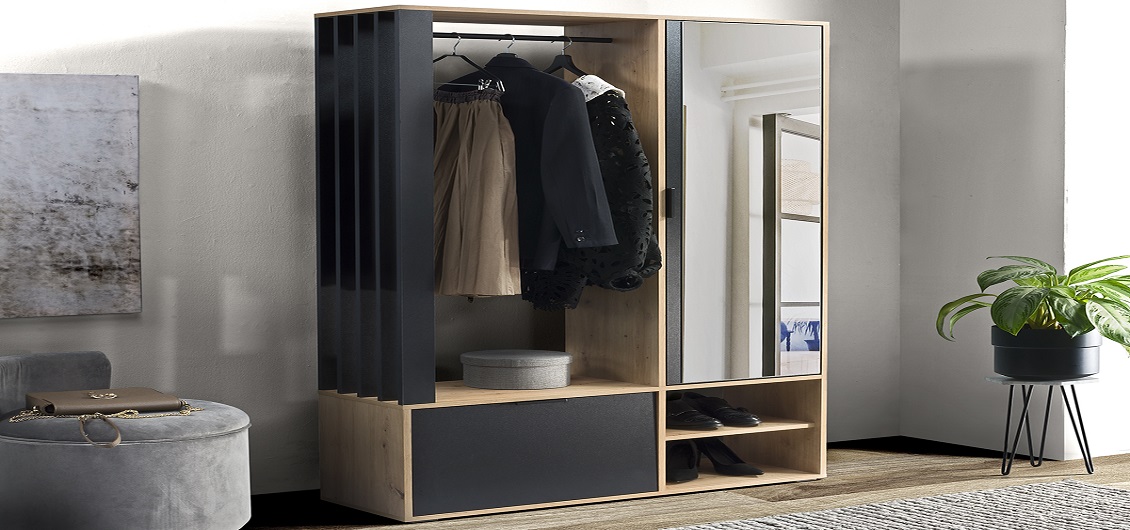 Przedpokój Milo Dąb Artisan/Czarny