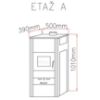Obrazek Piec Etaz A beżowy z płaszczem wodnym 17 KW