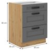 Obrazek Szafka kuchenna Luna dustgrey/artisan 60D 3S BB