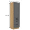 Obrazek Szafka kuchenna Luna dustgrey/artisan 60DKS-210 3S 1F