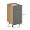 Obrazek Szafka kuchenna Langen d40s1 push grey