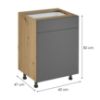Obrazek Szafka kuchenna Langen d60s1 push grey