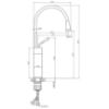 Obrazek Bateria umywalkowa wysoka Gabro BU-33-W18-V