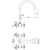Obrazek Bateria zlewozmywakowa Roma czarny 52IN BC-24-E4S-L
