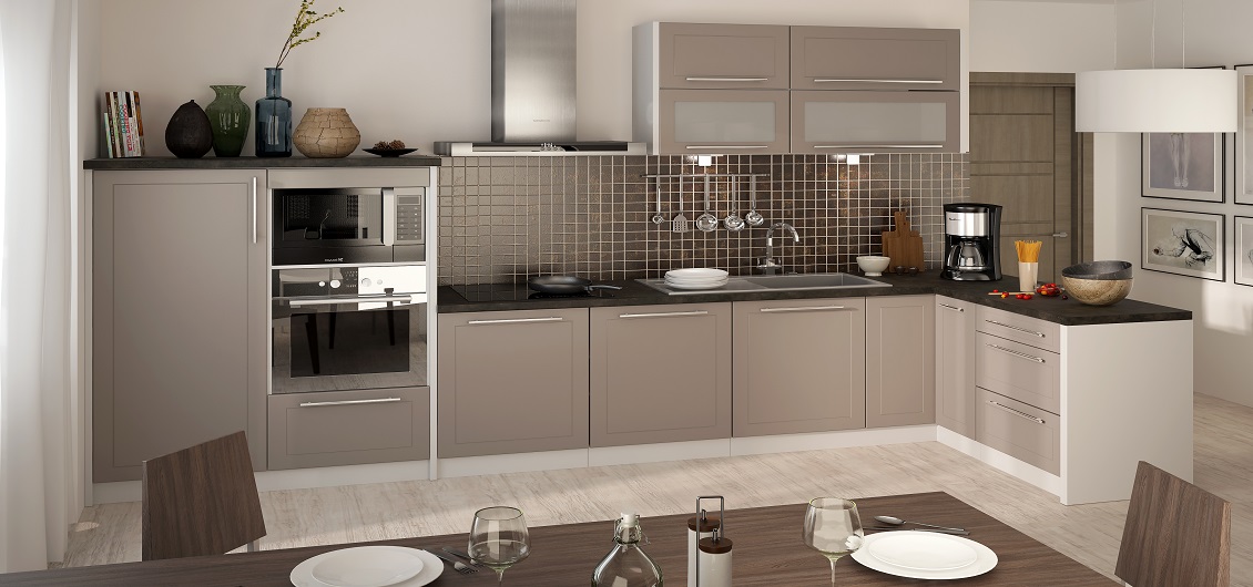 Kuchnia Quantum Beige mat/Lava