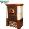 Obrazek Piec stalowo-kaflowy Piccolo II drab-goldbrown 6kw
