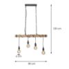 Obrazek Lampa 2023007 WOOD+BLACK E27 LW4 