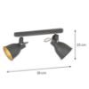 Obrazek Lampa 2021152 DARK GREY E27 LS2 